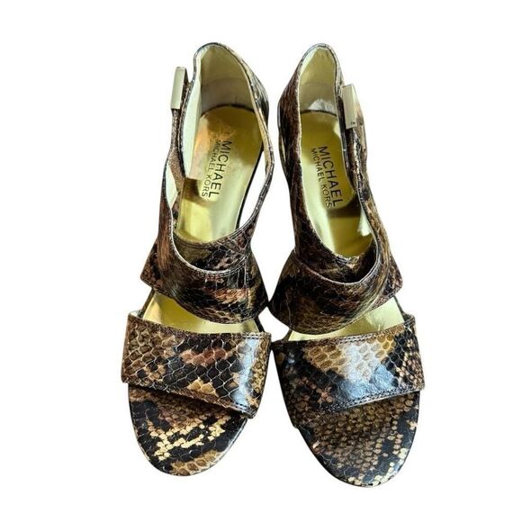 Michael Kors Snakeskin Heeled Sandals / SZ: 6 / NWOT - Picture 1 of 12